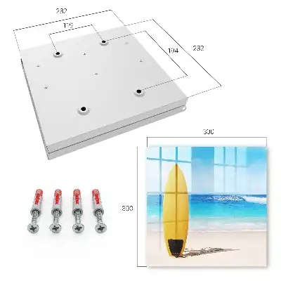 Wall mounted key cabinet Surfing paradise blue sky