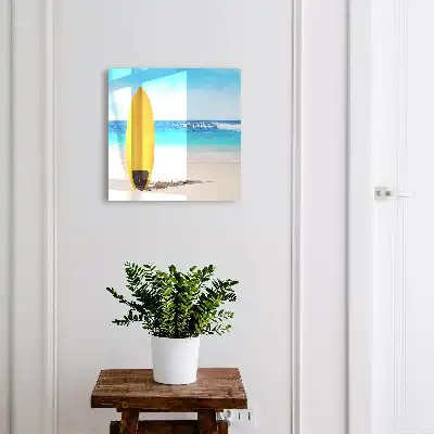 Wall mounted key cabinet Surfing paradise blue sky