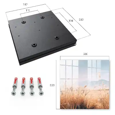 Wall mounted key box Grass landscape in pastel colors