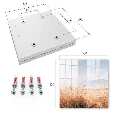 Wall mounted key box Grass landscape in pastel colors