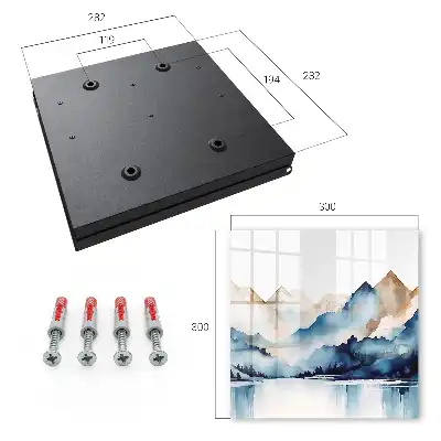 Key box for home Watercolor mountains background