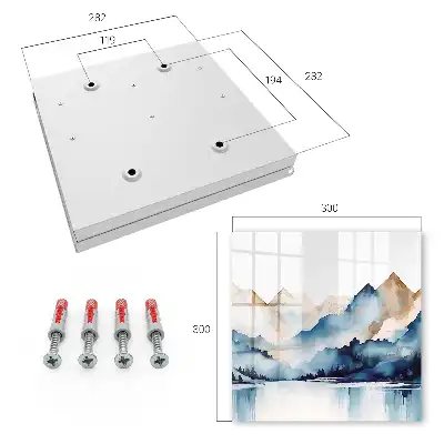Key box for home Watercolor mountains background