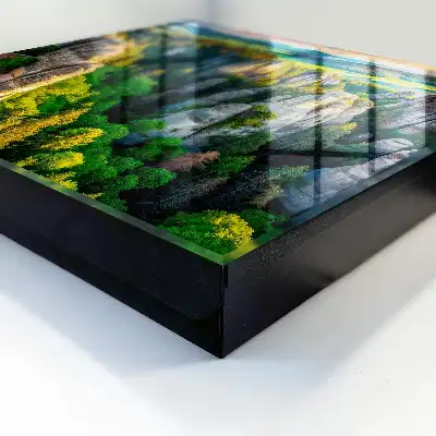 Wall mounted key cabinet Rocks and green forest