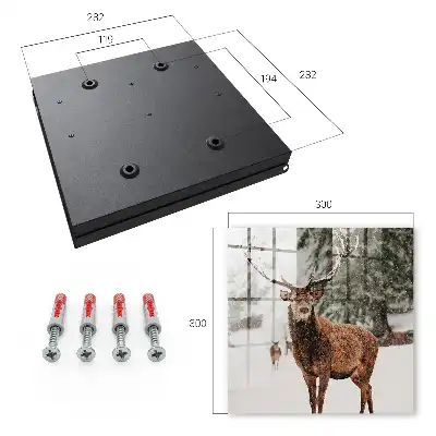 Key cabinet Winter landscape deer