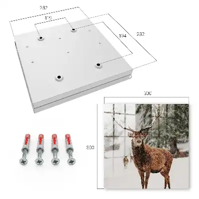 Key cabinet Winter landscape deer