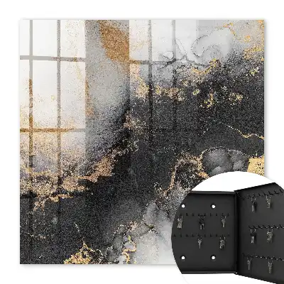 Wall mounted key box Black elegance in black and gray