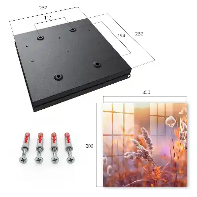 Wall mounted key cabinet Sunset plants light