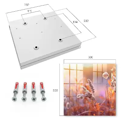 Wall mounted key cabinet Sunset plants light