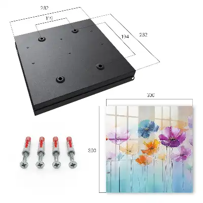 Wall mounted key box Colorful flowers full of energy
