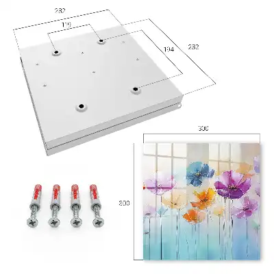 Wall mounted key box Colorful flowers full of energy