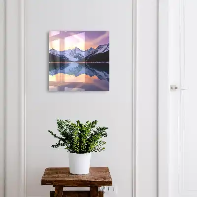 Wall mounted key cabinet Mountain world time