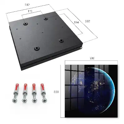 Wall mounted key box Night space earth at night