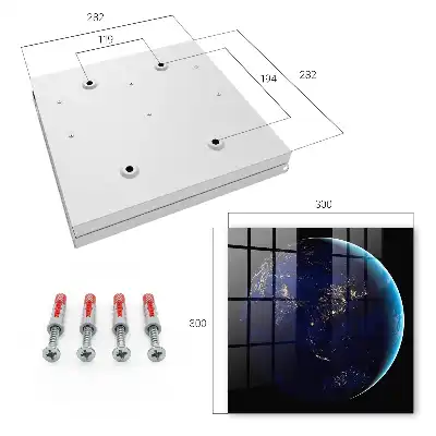 Wall mounted key box Night space earth at night