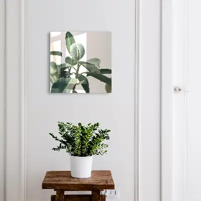 Key box for home Ficus leaves in the light background