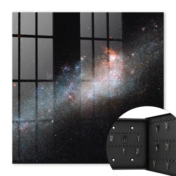 Wall mounted key cabinet The Galactic Mystery of the Blackness of Space