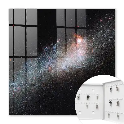 Wall mounted key cabinet The Galactic Mystery of the Blackness of Space