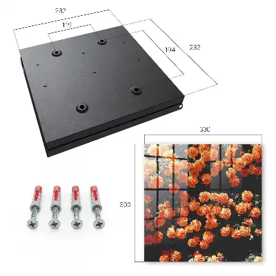 Wall mounted key cabinet Blooming abundance in the dark background