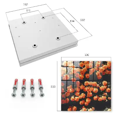 Wall mounted key cabinet Blooming abundance in the dark background