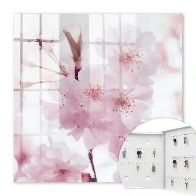 Wall mounted key box Cherry blossoms full of harmony