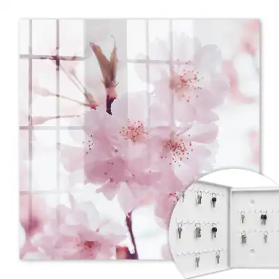 Wall mounted key box Cherry blossoms full of harmony