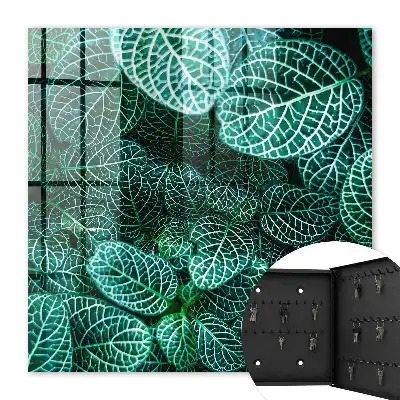 Decorative key box Green patterns of harmonious composition