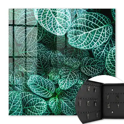 Decorative key box Green patterns of harmonious composition