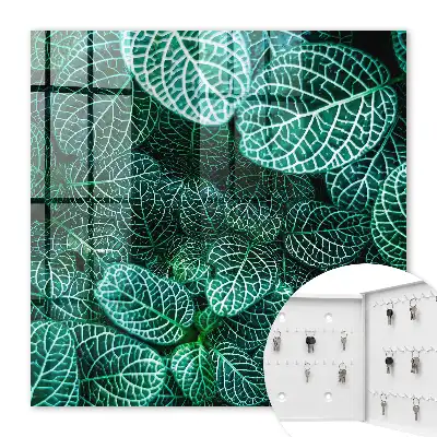 Decorative key box Green patterns of harmonious composition