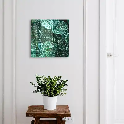 Decorative key box Green patterns of harmonious composition