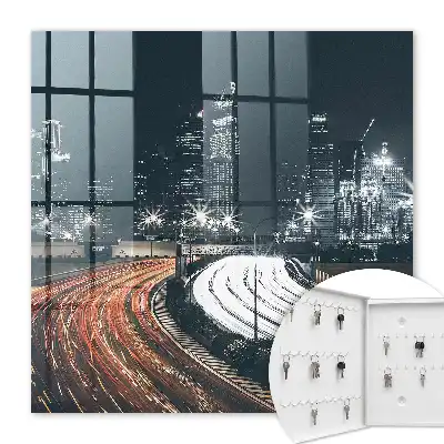 Key cabinet A city night of shining lights