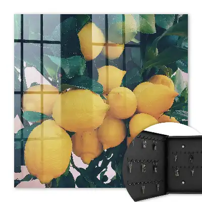 Wall mounted key box Green leaves