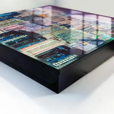 Key box for home City night of skyscraper lights