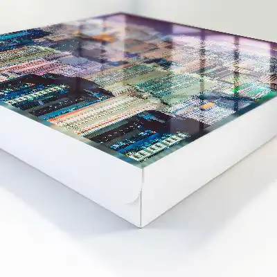 Key box for home City night of skyscraper lights