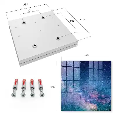 Wall mounted key box A cosmic night full of stars