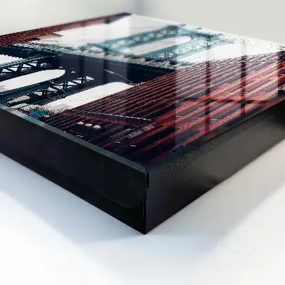 Decorative key box City brick bridge with buildings