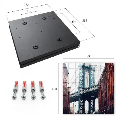 Decorative key box City brick bridge with buildings