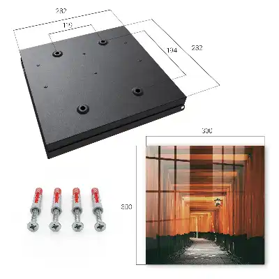 Wall mounted key cabinet Yellow gates deep effect