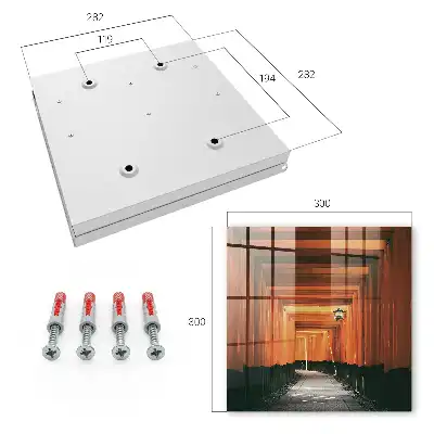 Wall mounted key cabinet Yellow gates deep effect