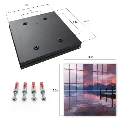 Wall mounted key cabinet Lake in the mountains