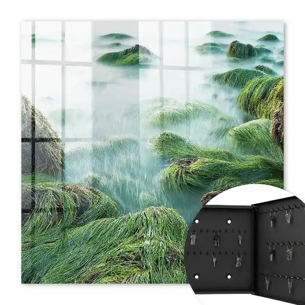 Key box for home Green waves without the haze
