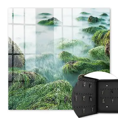 Key box for home Green waves without the haze