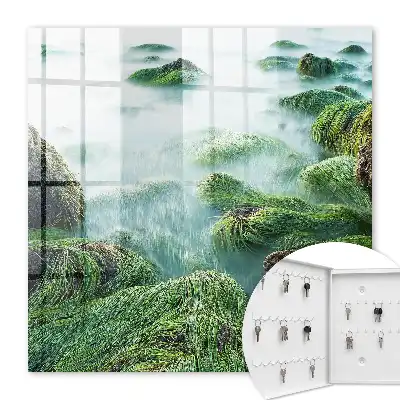 Key box for home Green waves without the haze