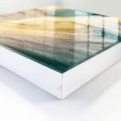 Wall mounted key box Sea wave ocean sun