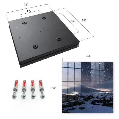 Wall mounted key cabinet Night mountains stars sky