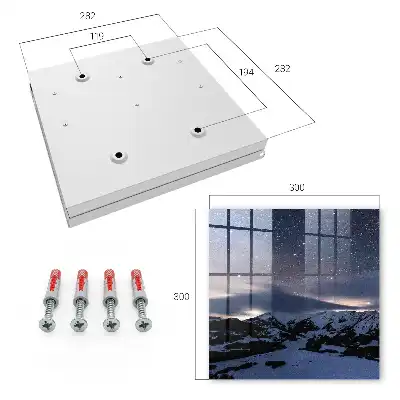 Wall mounted key cabinet Night mountains stars sky