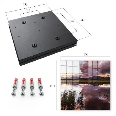 Wall mounted key cabinet Mountain sunset over the mountains