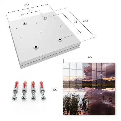 Wall mounted key cabinet Mountain sunset over the mountains