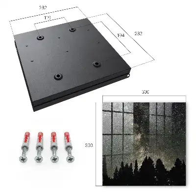Key cabinet Starry sky with dark trees