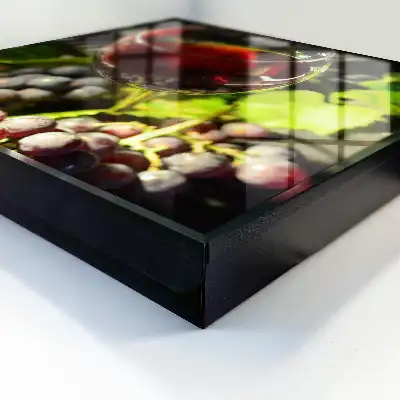 Wall mounted key box Grapes and red wine