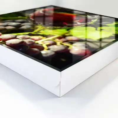 Wall mounted key box Grapes and red wine