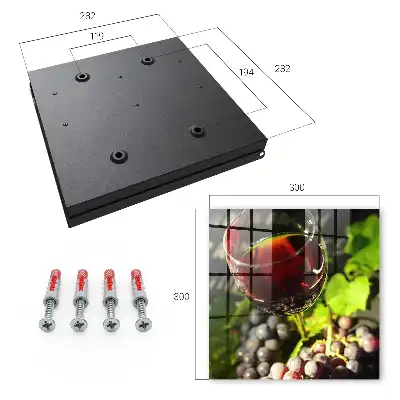 Wall mounted key box Grapes and red wine